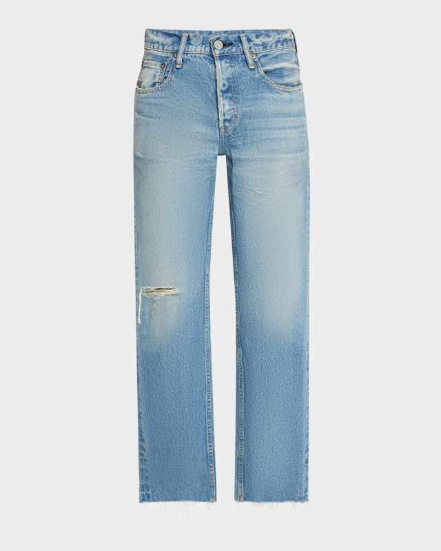 Frankford Distressed Straight Low-Rise Jeans